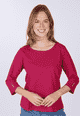 3/4-Arm-Shirt Hemkara - cerise